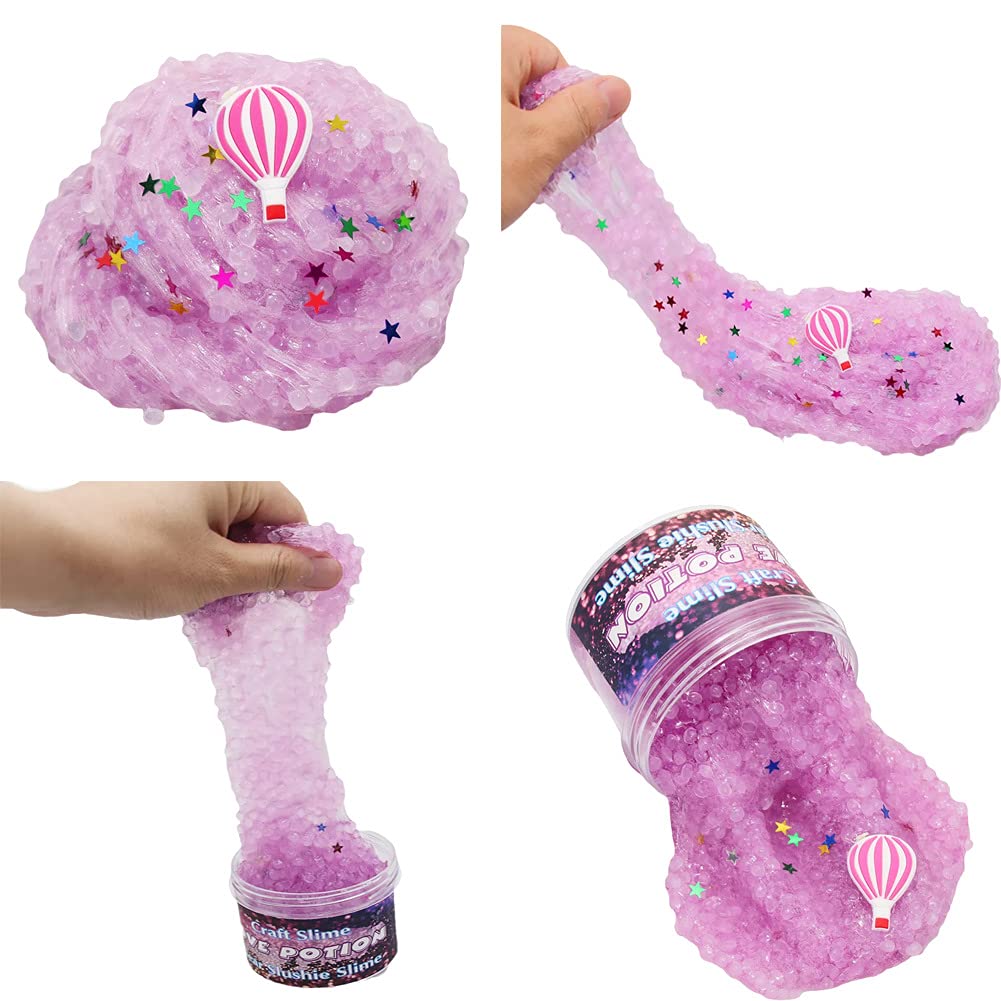 Flinpex Butter Slime Kit Cloud Slime Diy Unmixed Snow Rice Peachybbies Slime Kit For Girls, Education Party Favor Gift And Birthday, Slime Kit For Boys, Slime Kits, Fluffy, Soft, 70Ml 2.5Oz(Pink)