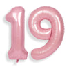 SUWEN 40 Inch Pink Foil Number Balloons 0-9 Jumbo Mylar Birthday Party Decorations for Girls, Women, and 19th Anniversary Supplies