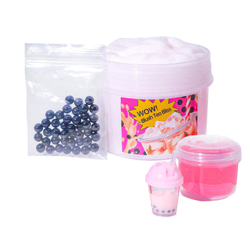 Tototang Slime-Pink Bubble Tea Themed Slime(7Oz) - Thick And Glossy Textured Slime - Handmade Slime - Asmr Slime