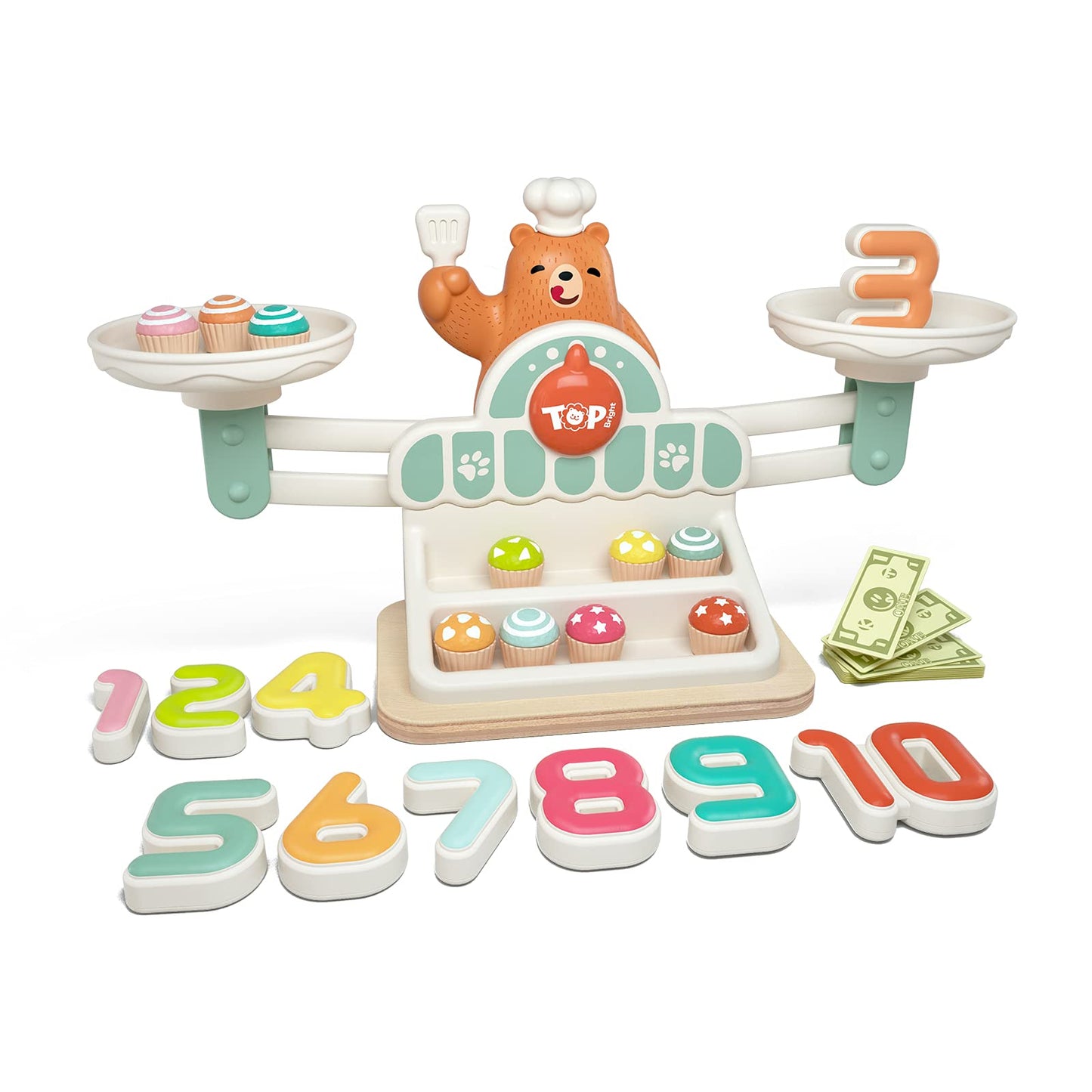 Top Bright Balance Math Game For Kids - Stem Toys For 3 Year Old Girls Boys Gifts, Balance Counting Toys Educational Kindergarten Preschool Learning Toys For Age 3 4 5