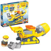 Mega Bloks Paw Patrol Toddler Building Blocks Toy Car - Rubble's City Construction Truck, 17 Pieces, Plastic, Multi, Model GYW91