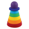 Hudson Baby Silicone Stacking Toy Rainbow One Size