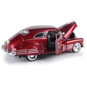 1948 Chevy Aerosedan Fleetline Red - Motormax enhanced American 73266 - 1/24 Scale Diecast Model Car unisex-children