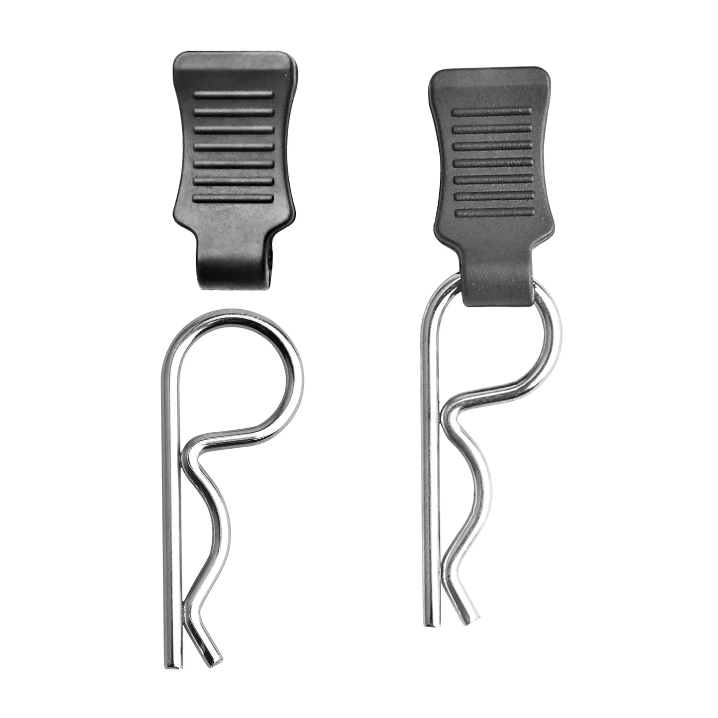 HobbyPark 50pcs Universal RC Car Body Clips w/Pull Tabs R Pins for 1/10 Scale Traxxas Arrma Axial Losi & 1/8 Redcat HPI HSP Exce