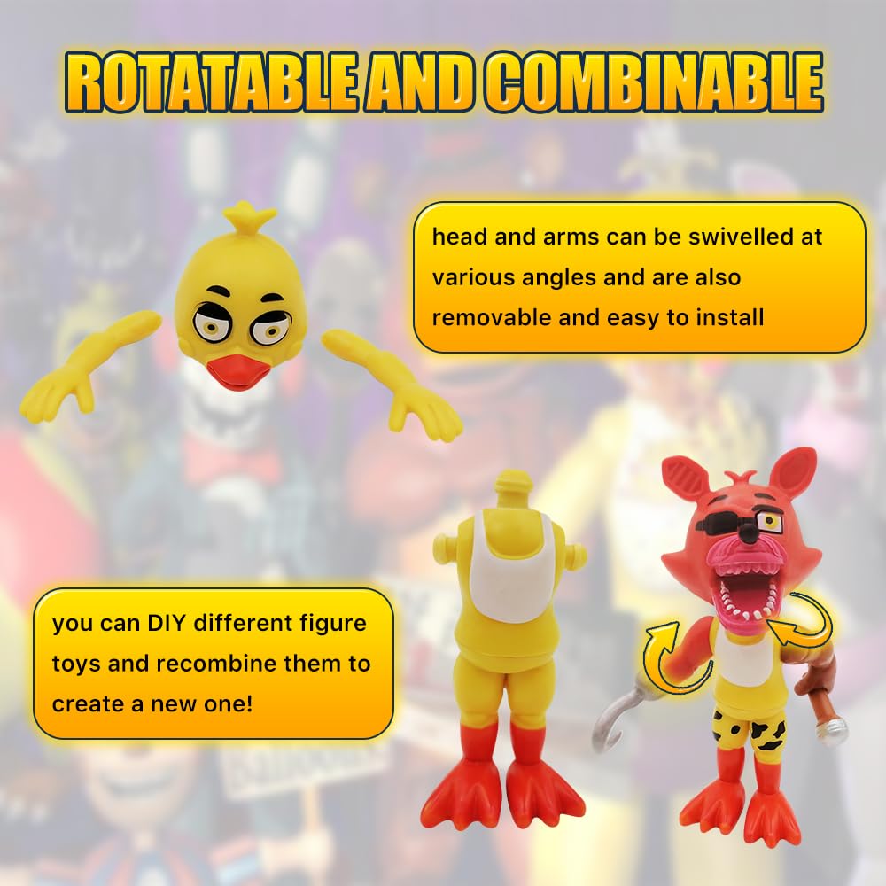 Minaso Action Figure Toy, 18 Pcs Game Figures Toys, Movable Joints Toys Dolls, Collectible Figure Gifts For Kids And Cake Topper