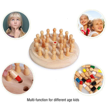 Montessori Material Memory Chess Match Game Small Cylinder Socket Stacking Sorting Sensorial Material For Kids