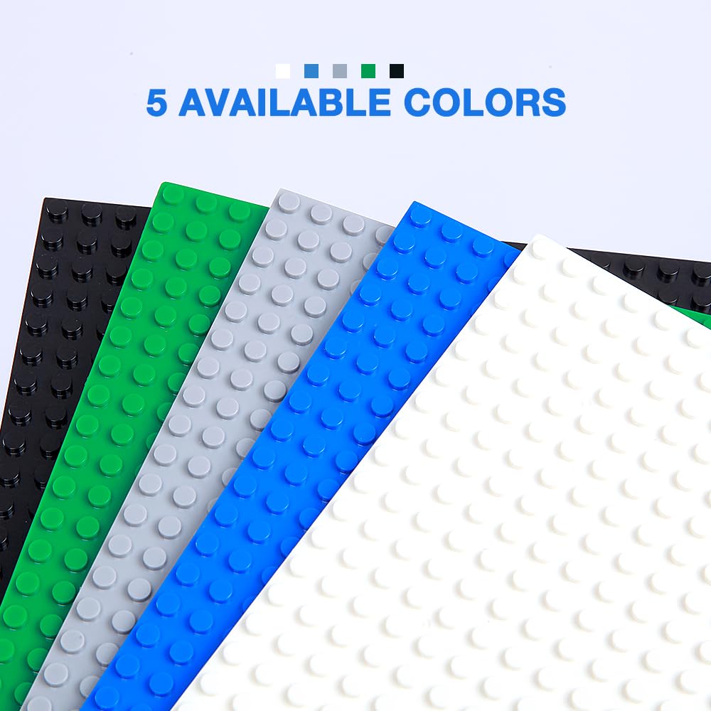 Mannidoo Peel-And-Stick Baseplates, 10 Packs 10'' X 10 Classic Adhesive Building Base Plates For Activity Tables Tops And Walls