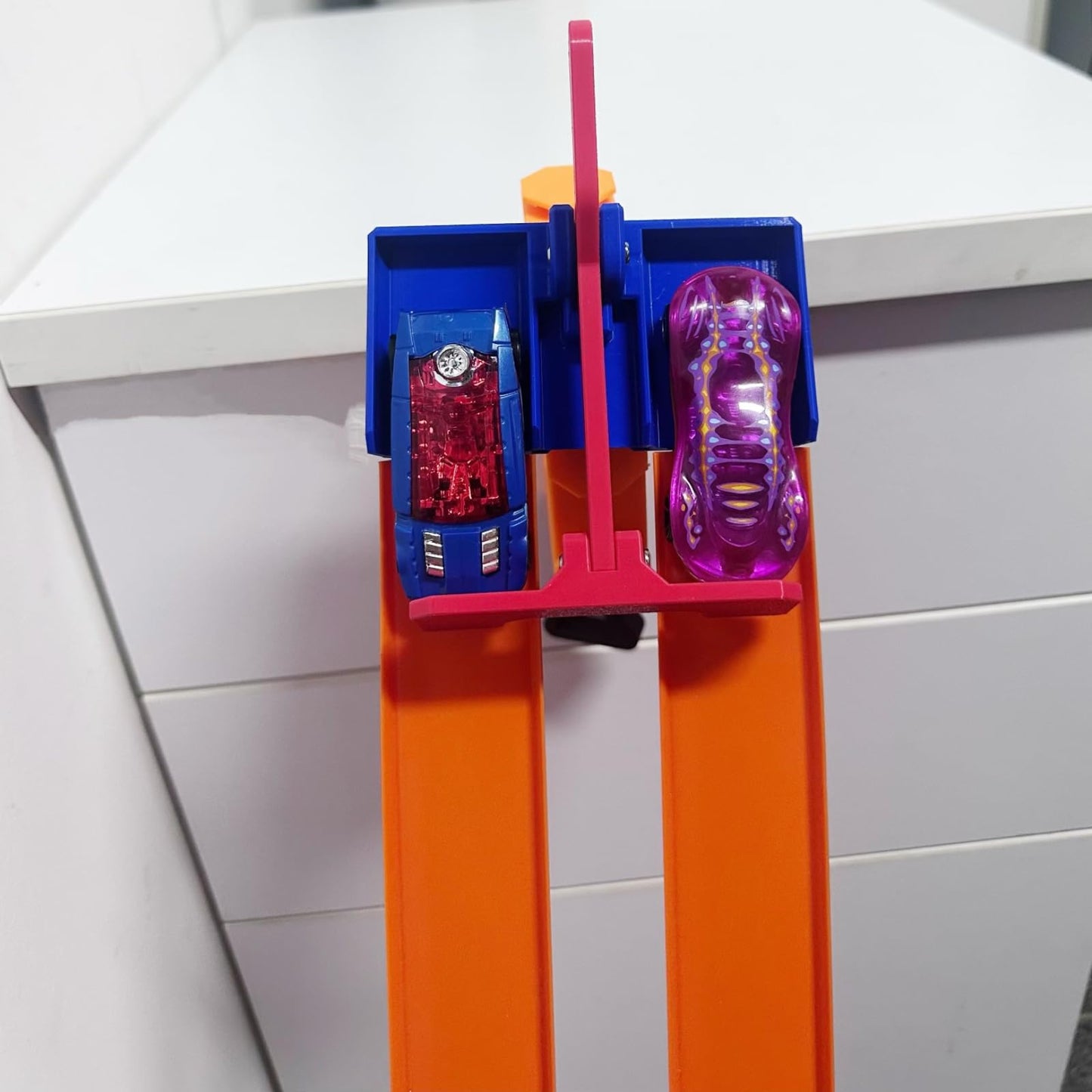 Clamp And 2 Lane Starter Gate Compatible With Hot Wheels(Starting Gate + Clamp Combo)