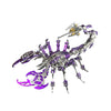 Filaslft 3D Metal Model Kits, Mechanical Scorpion King Purple 3D Metal Puzzle,Steel Warcraft Collection Diy Animal Brain Teasers