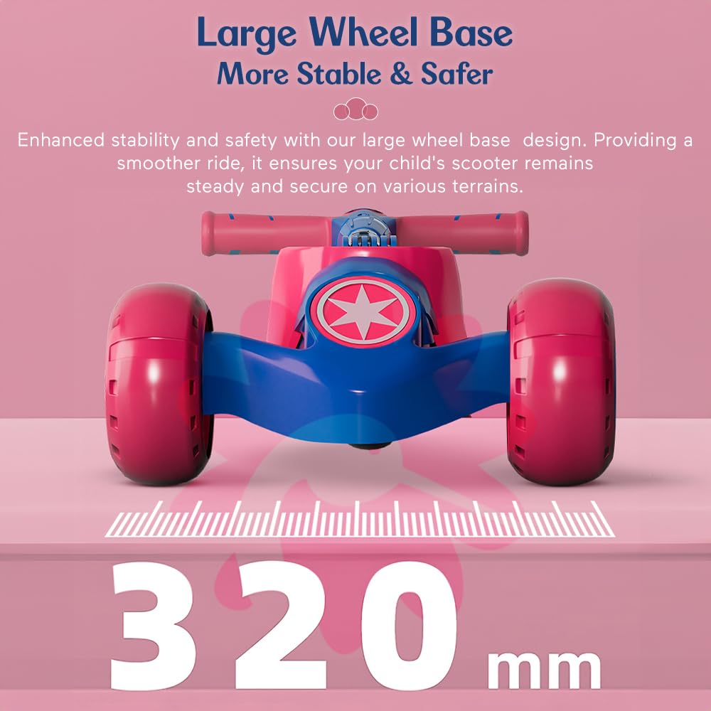 Staranddaisy Glider Scooter For Kids 6-12 Years / 3 Wheel Skating Scooter Boys & Girls With Pu Light Up Led Wheels, 5 Level Adju