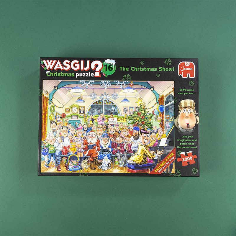 Jumbo, Wasgij, Retro Original 16 - The Christmas Show, Unique Collectable Jigsaw Puzzles For Adults, 1,000 Piece