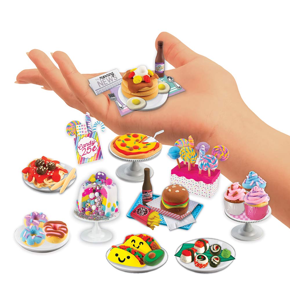 Fashion Angels Extra Small Mini Clay Kits (12317) - Air Dry Modeling Clay Set for Kids, Mini Food Kits Set (Set of 10)