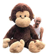 Big Plush Giant Stuffed Monkey - 48" Jumbo Plush Animal - Soft Brown Fur - Model 100178814 - Huge-Sized Toy for Kids