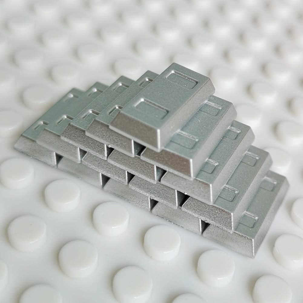 Sprite World Plating Gold Bars Sliver Bars Brick Blocks Toy Treasure Set For Mini Figures Compatible Major Brands