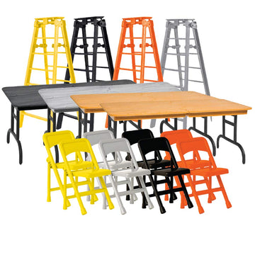 Complete Set Of All 4 Ultimate Ladder, Table & Chairs Playsets For Wrestling Action Figures