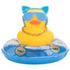 Wonuu Car Duck Ornaments Dashboard Decorations with Cute Headband Swim Ring Necklace Sunglasses, B-Blue Bunny Headband