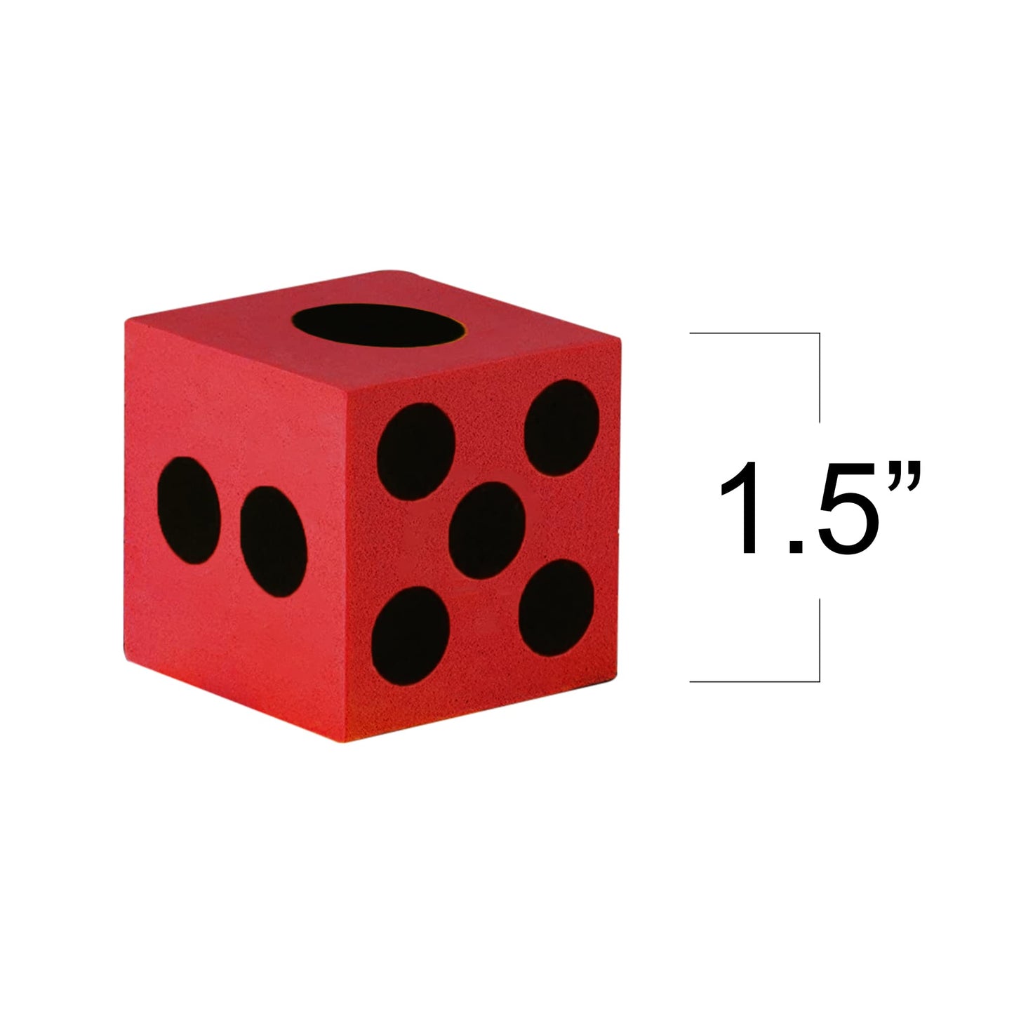 Artcreativity Colored Foam Dice Set - Pack Of 24-1.5 Inches Big - Colorful Dice Set - Six Assorted Colors - Fun Playing Games - Great Gift For Kids