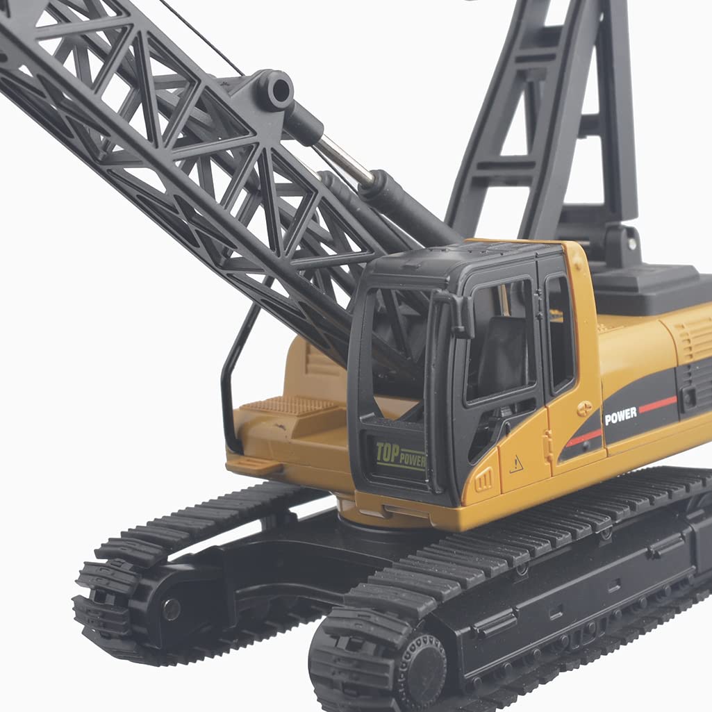 Ailejia Construction Trucks Toys Crane Truck 1/50 Scale DieCast Truck Engineering Car Metal Construction Vehicles Crane Machine