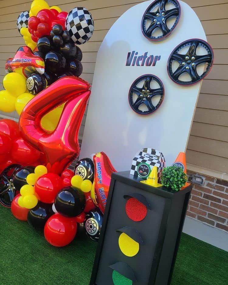 40 Inch 4 Red Number Balloons Mylar Foil Helium Digital Balloons Baby Shower 4St Birthday Party Decor Supplies