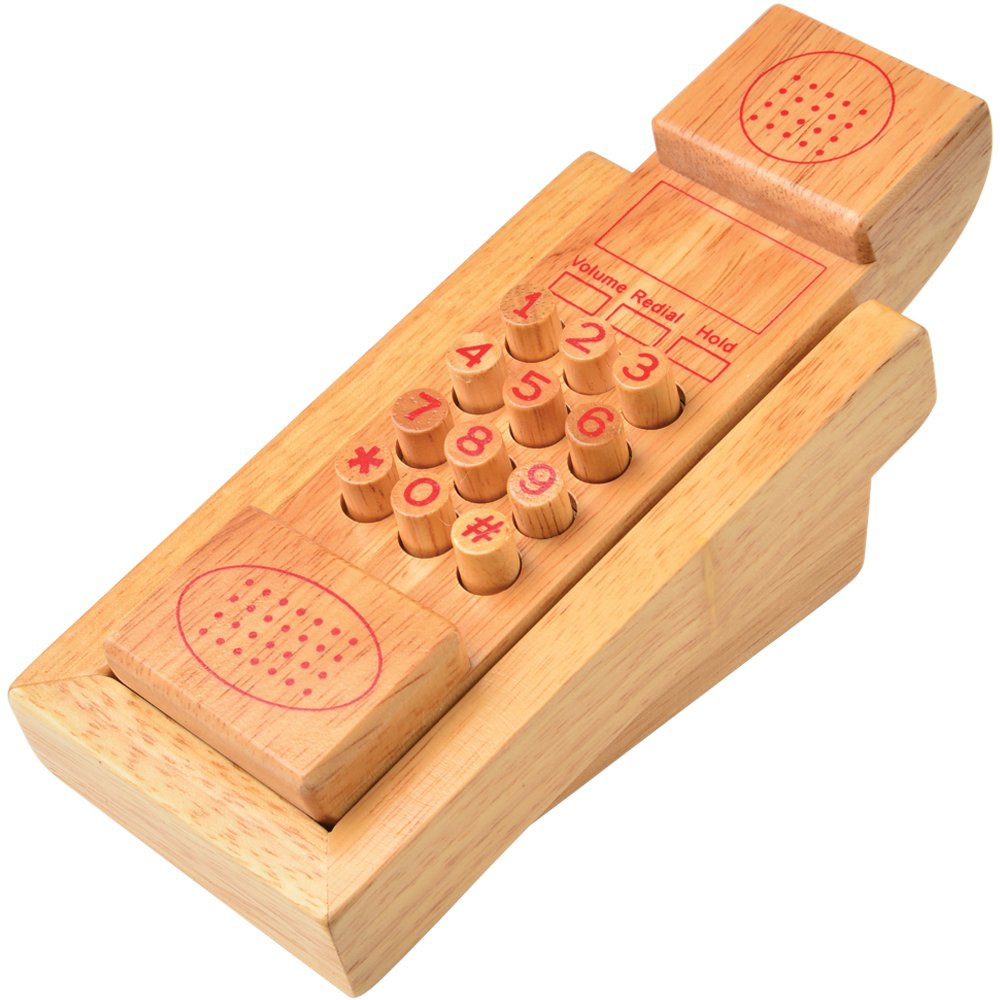 Childrens Learning & Development Toys: Wooden Telephone Play Phone