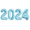 Goer 2025 Foil Number Balloons For 2025 New Year Eve Festival Party Supplies Graduation Decorations (Light Blue,32 Inch)
