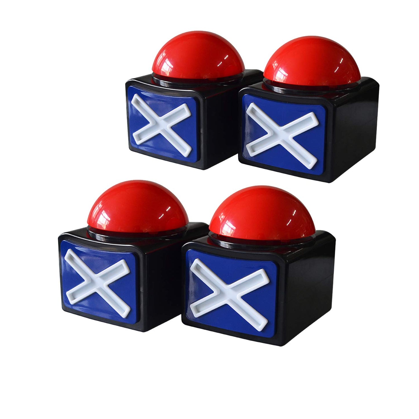 Doxishruky Pack Of 4 Game Answer Buzzer Alarm Button Box With Sound Light Party Contest Prop Toy For Trivia Quiz Game
