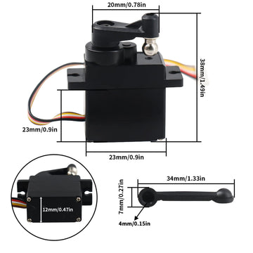 Abendor Px9300-30 5 Lines RC Car Servo, Rc Servo Steering Engine for 1/18 9300-9304 RC Car Upgrade Spare Parts