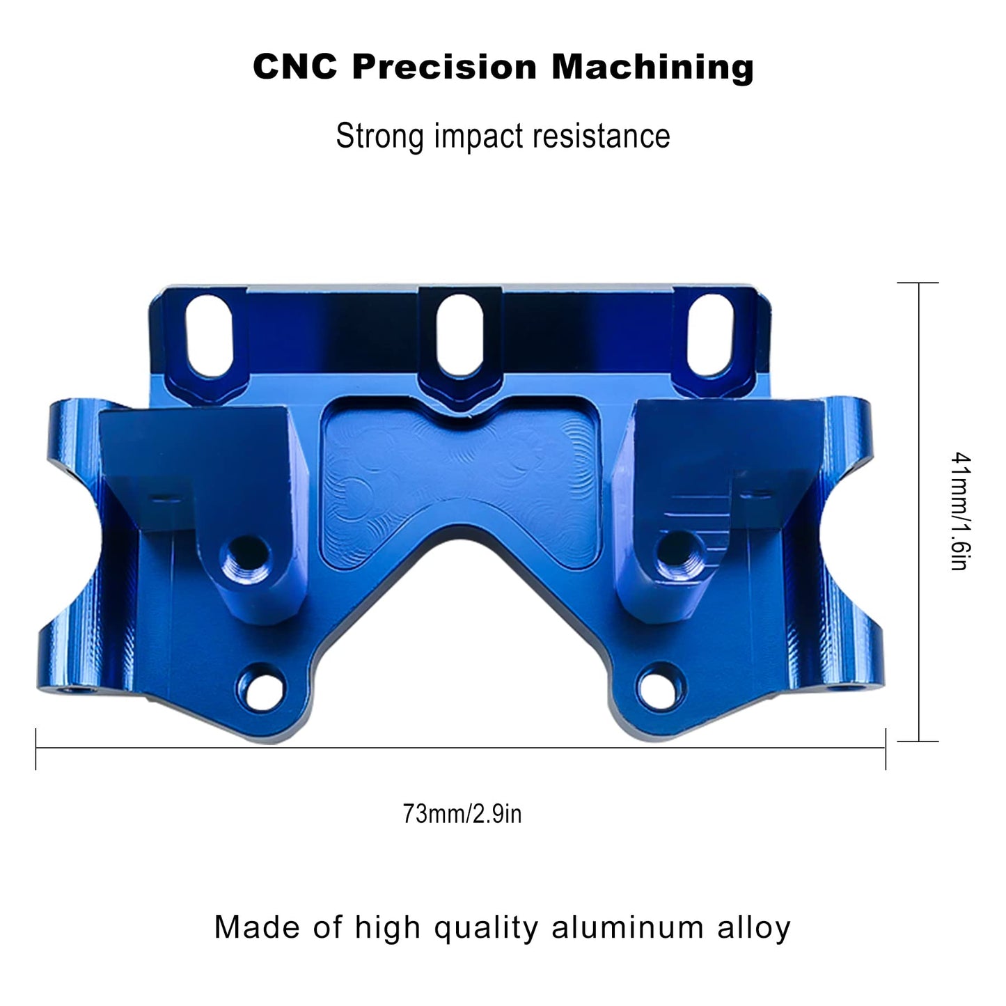 Aluminum Front Bulkhead Upgrade Parts Fits for Traxxas Slash 2WD Rustler Stampede Bandit Replacement 2530 2530A Blue-Anodized