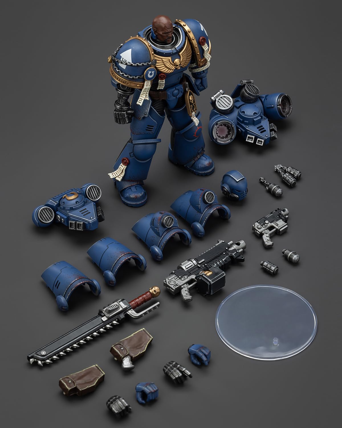 JoyToy Warhammer 40K 1:18 Action Figure Ultramarines Brother Chairon Collectors Edition Battlefield Paint 5.03 in High