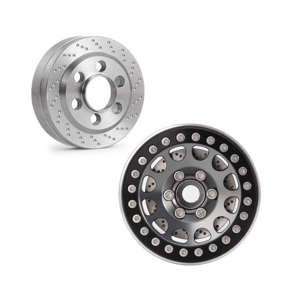 Que-T 4Pcs Heavy Duty Wheel Weights For 1/10 Rc 1.9'' Beadlock Rims Crawler