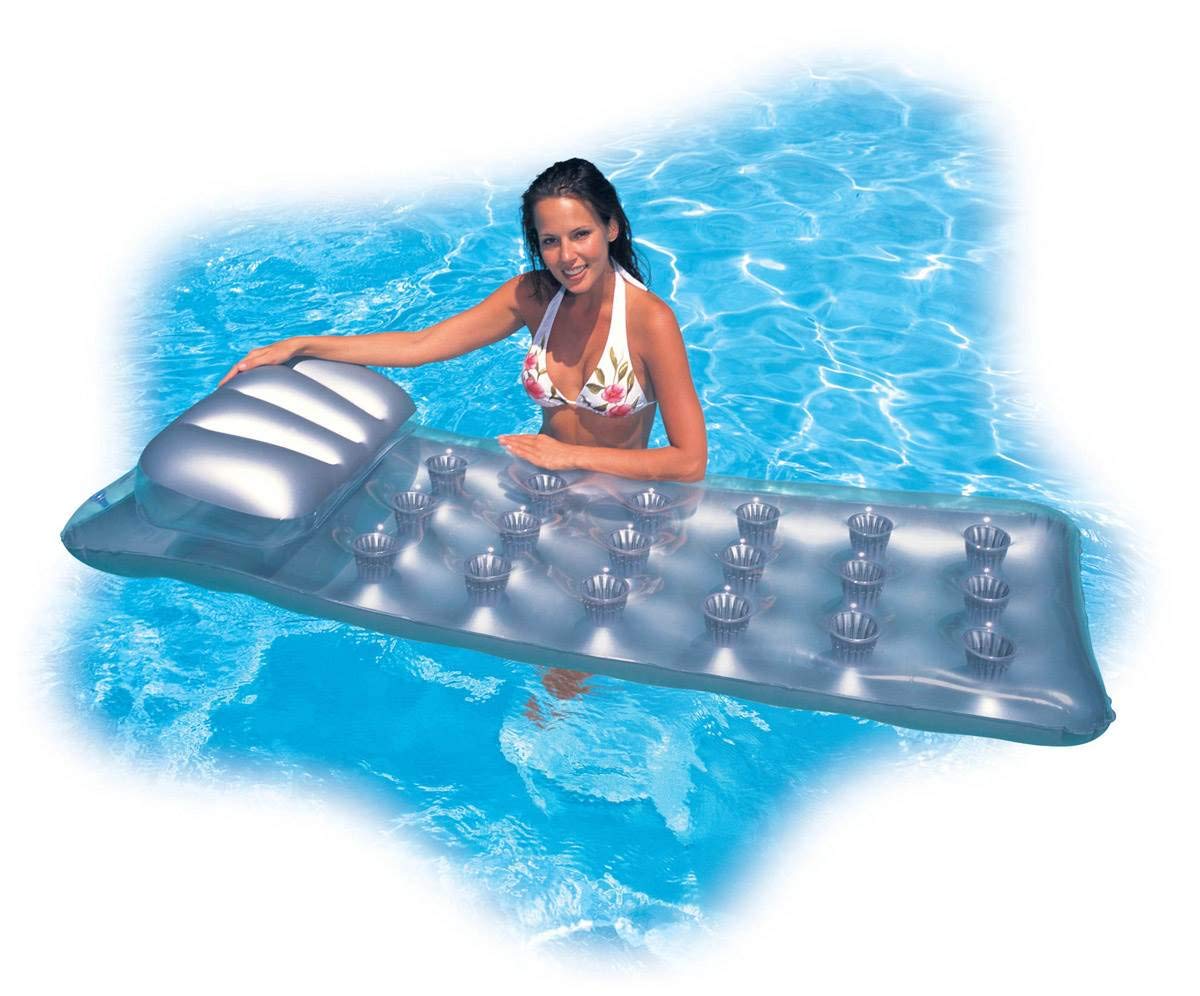Intex 18-Pocket Mattress Suntanner Pool Lounger W/Headrest (2 Pack) | 58894Ep