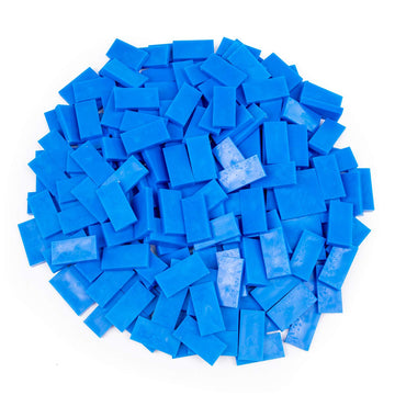 Bulk Dominoes Plastic Bulk 100pcs - Building and Stacking and Chain Reaction Toppling STEAM Toy Blocks for Kids (Blue)
