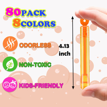 Mini Pocket Bubbles Wands Toys Gifts Prizes Bulk For Kids 80 Pack-Bubbles Party Favors Supplies For Toddlers,Bulk Boys Girls Tre