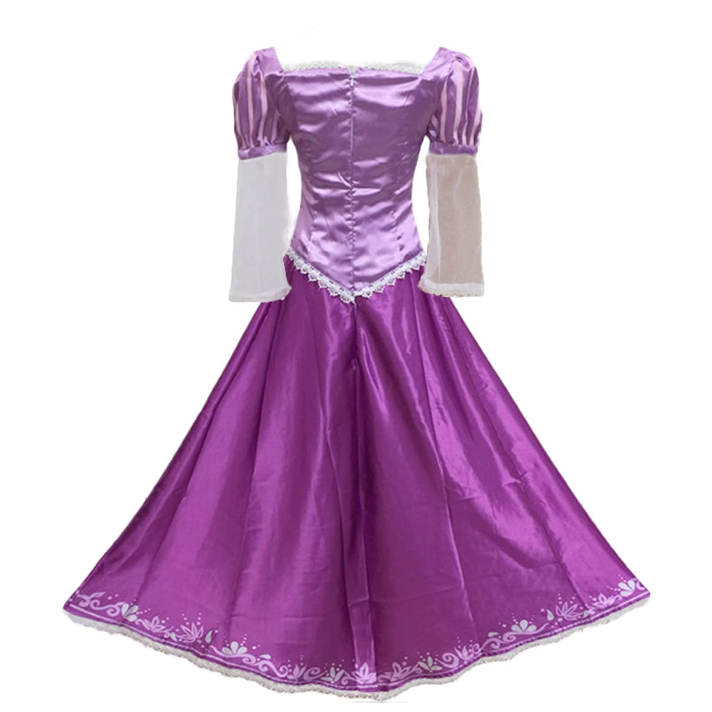Hotcostyle Tangled Purple Dress Rapunzel Cosplay Costume Princess Lepe Dress Purple Magic Dress