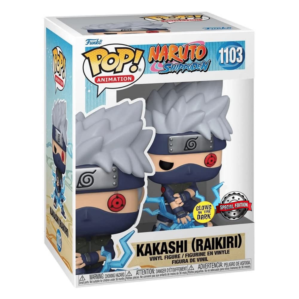 Funko Pop Animation: Naruto Shippuden Kakashi (Raikiri) Glow-In-The-Dark Vinyl Figure Exclusive