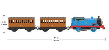 Thomas & Friends Motorized Toy Train with Battery-Powered Thomas Engine and Annie and Clarabel Passenger Cars for Unisex Childre