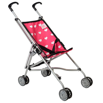 Hearts My First Doll Stroller For Kids - Super Cute Doll Stroller For Girls - Doll Stroller Folds For Storage - Great Gift For Toddlers