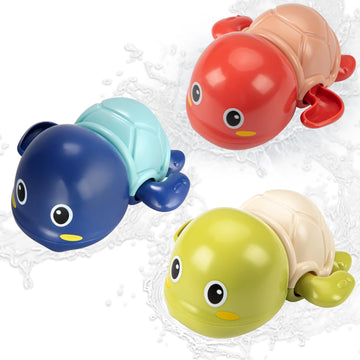 Bath Toys, 3 Pack Cute Swimming Turtle Bath Toys For Toddlers 1-3, Floating Wind Up Toys For 1 Year Old Boy Girl, New Born Baby Bathtub Water Toys, Preschool Toddler Pool Toys