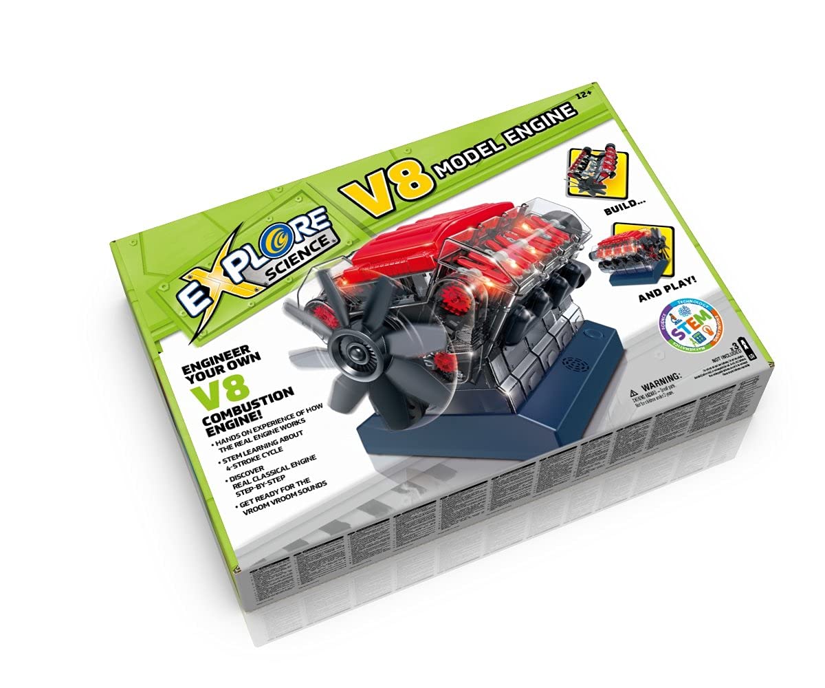 Explore Science V8 Model Engine Stem Engineering Project Educational Toy For Kids