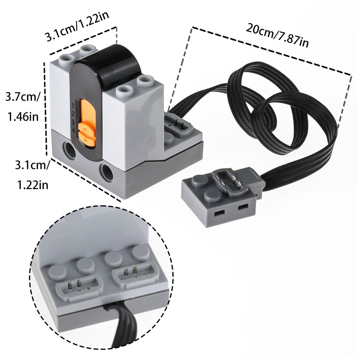 BrickBounty 48pcs Power Functions Motor Set, Motor Kit Technic Parts for STEM Assembled Building Block, Control Function Replace