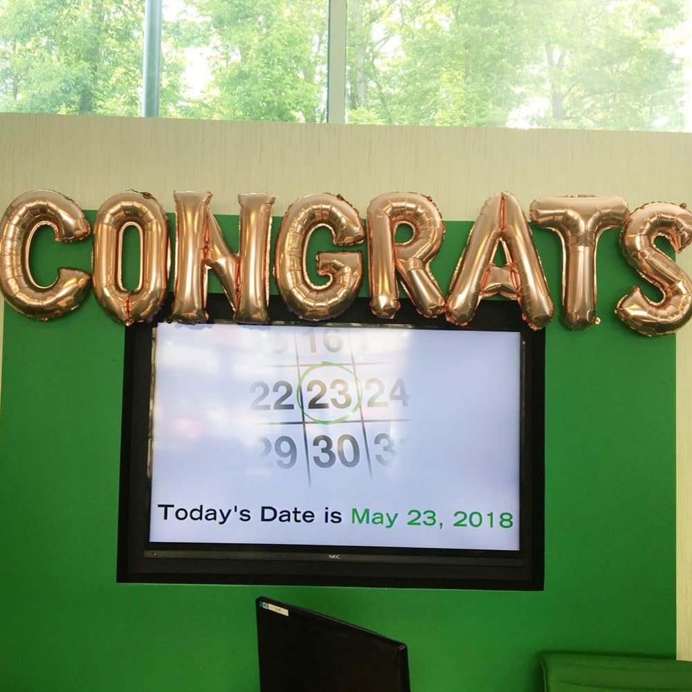 52Pcs Letter Balloons Rose Gold Balloon| Custom Alphabet Balloons Party Supplies For Birthday/Baby Shower| Personalized Phrase/W