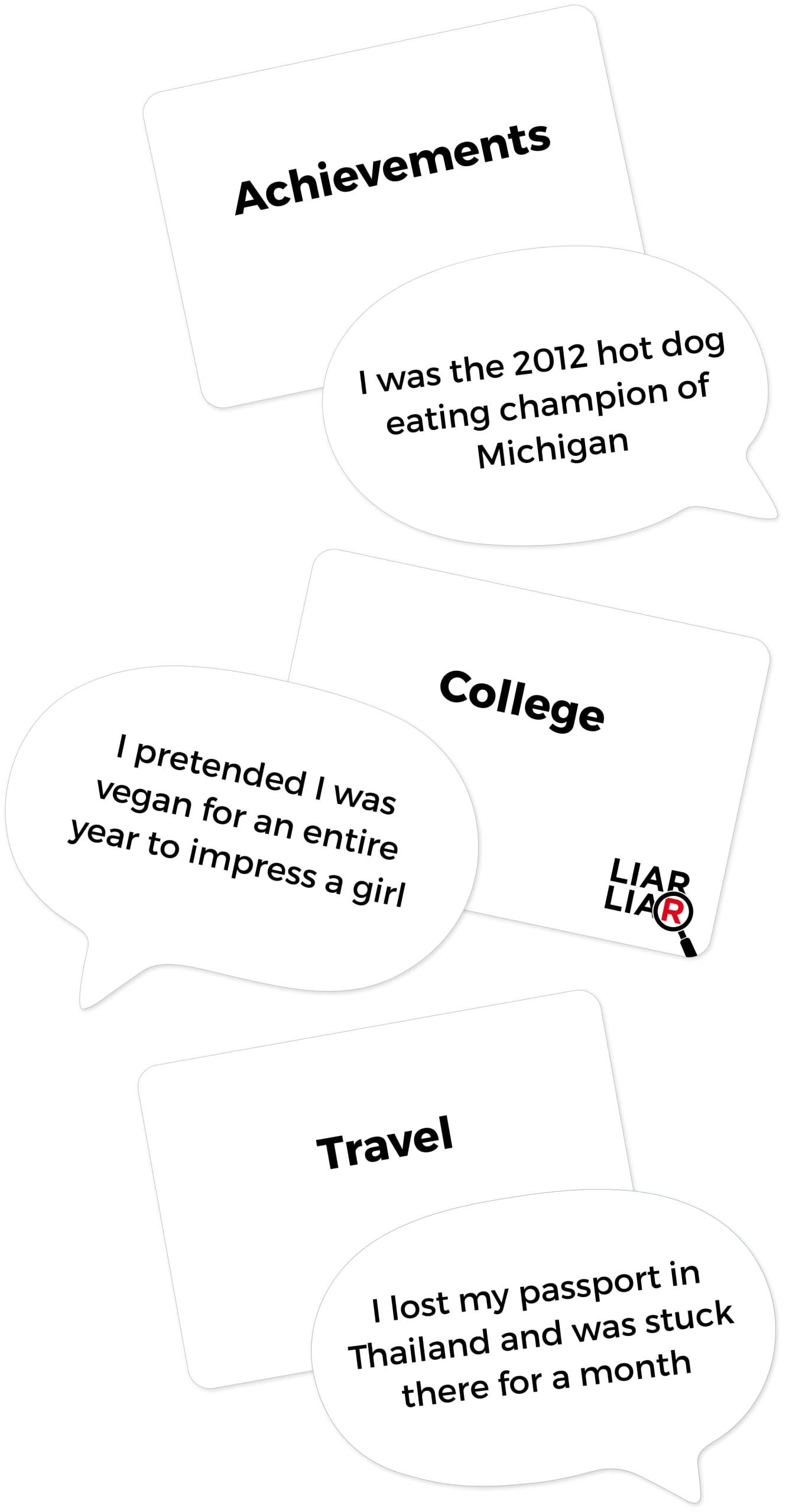LIAR LIAR Party Game - Truths and Lies Card Game for All Ages - Model DYE-1100