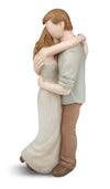 Camsoon Romantic Hug Couple Happy Wedding Anniversary Sculpted Hand-Painted Figurine Gifts For Her Him, In Loving Moments Statue Gift For Engagement Valentine'S Day Birthday