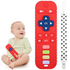 Chuya Remote Teethers Silicone Baby Teething Toys, Tv Remote Teether Toy Red