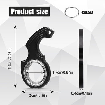 2Pcs Key Chain Spinner Fidget Toy, Portable Finger Spinning Keychain With 2Pcs Key Ring Funny Key Holder Toys For Adults Teens F