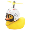 wonuu Rubber Duck Car Ornaments Yellow Duck Car Dashboard Decorations Cool Glasses Duck with Propeller Helmet (White Rabbit-Yellow)