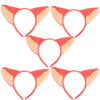 Christmas 5pcs Foxes Ears Headband Cute Fashion Plush Animal Ear Hair Hoop Cosplay Costume Headdress for Festival Birthday Hallo