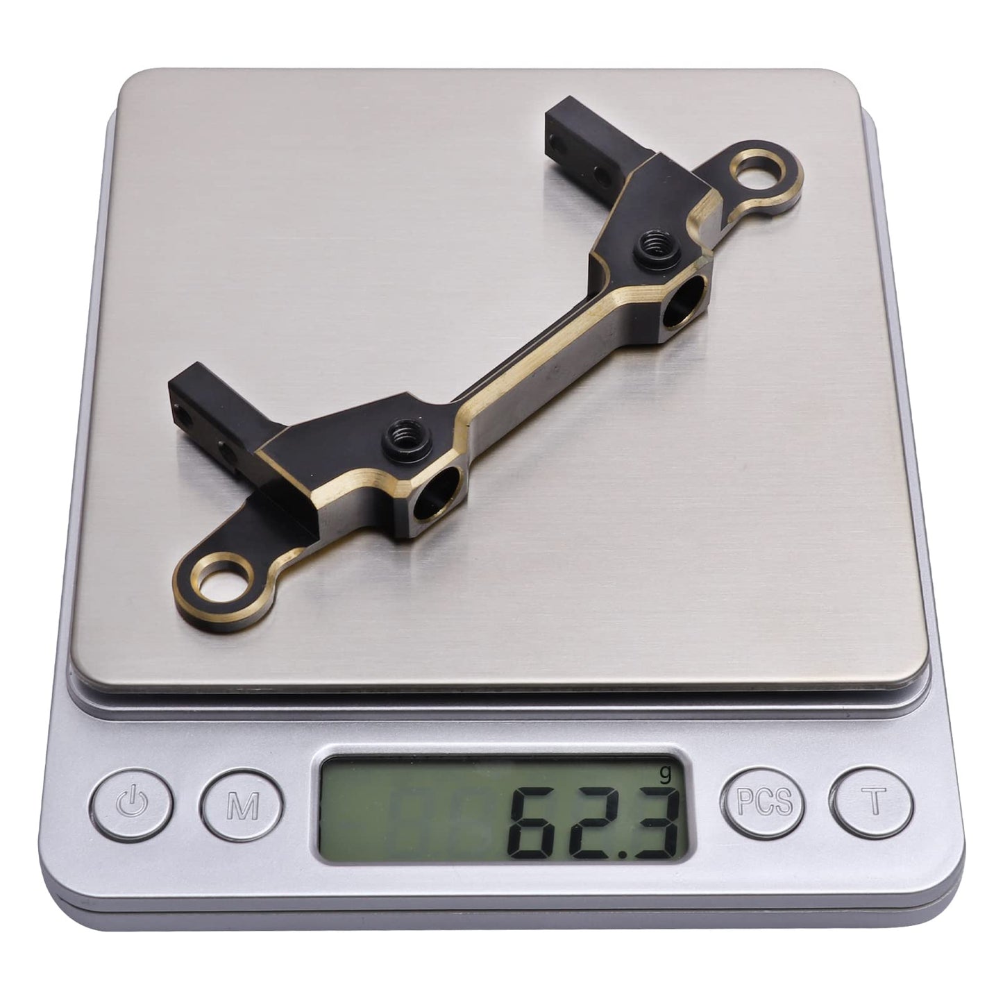 HobbyPark Brass Rear Bumper Mount Servo Mounting Bracket Stand Compatible with 1/10 Axial SCX10 III Upgrades JLU Wrangler