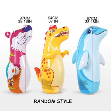 Intex Inflatable Bop Bag - 3D Tiger, Dinosaur & Dolphin - Random Color - PVC Material