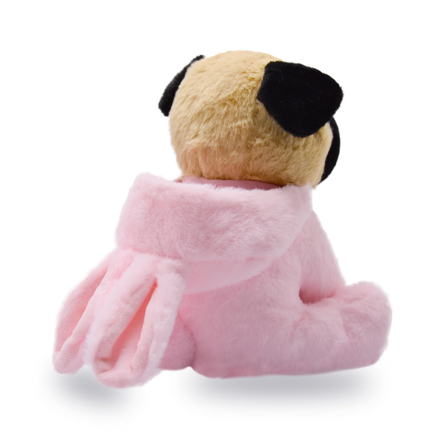 YONLIT Adorable Pug Stuffed Animal Dressed in a Pink Bunny Outfit, Super Cute and Soft Plush Puppy for Easter Gifts or Dog Lover